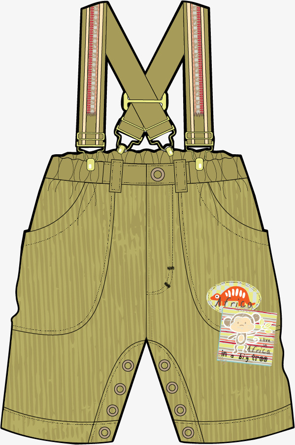 背带裤画法动漫图片