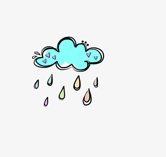 彩色雨滴