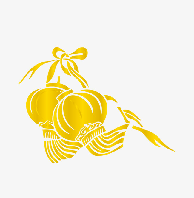 春节新年国潮元素灯笼装饰背景金色祥云剪纸牛