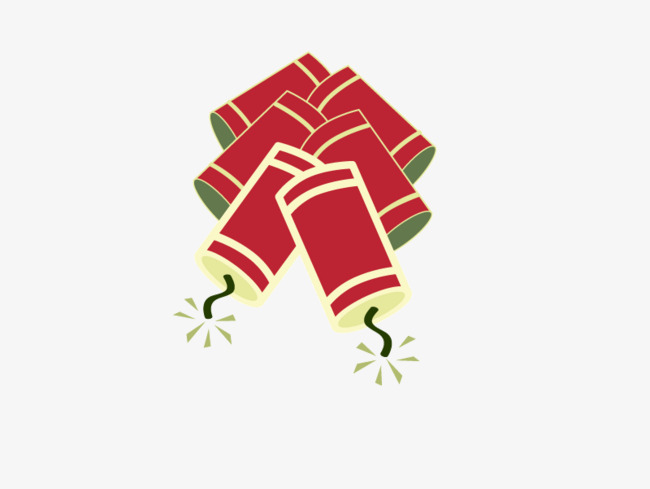 鞭炮卡通矢量素材【高清png素材】-90设计