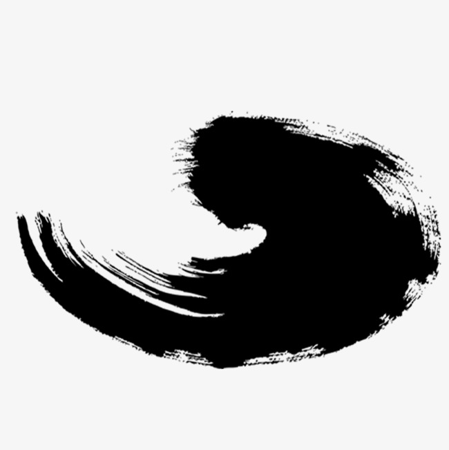 笔墨艺术水墨毛笔喷溅墨迹免扣元素【免抠元素png】-90设计网