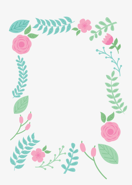 森系小清新立体叶子藤蔓分割线花边矢量