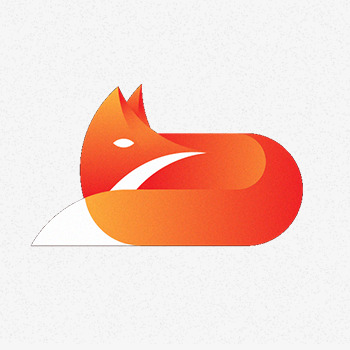 秋季动物橙色卡通戴围巾的狐狸