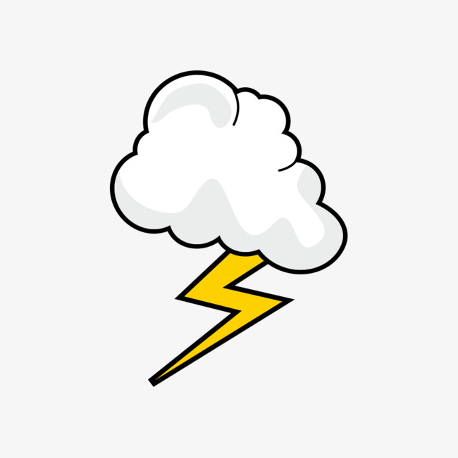 镭射炫彩金黄立体胖鼓鼓小闪电素材