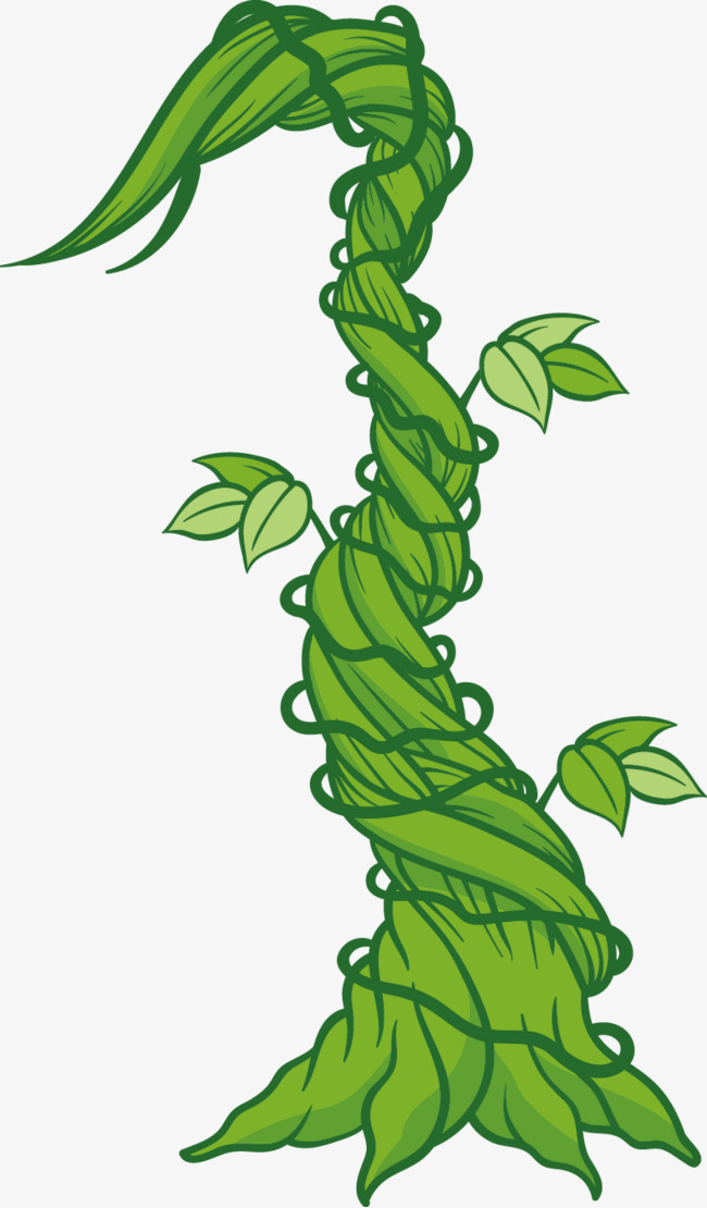 卡通矢量植物高大藤类