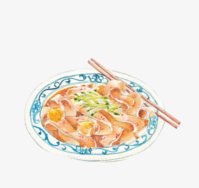 绘制一盘炒面效果元素