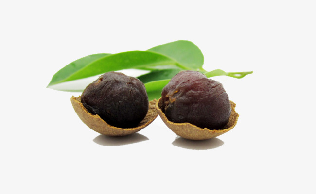 两颗剥开的桂圆干