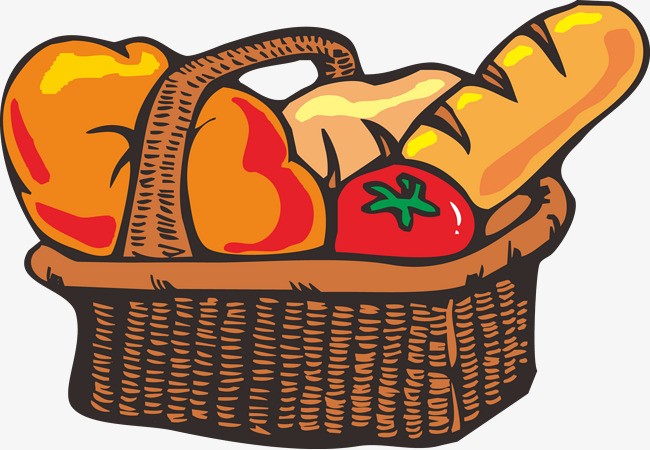 矢量菜篮子蔬菜水果卡通