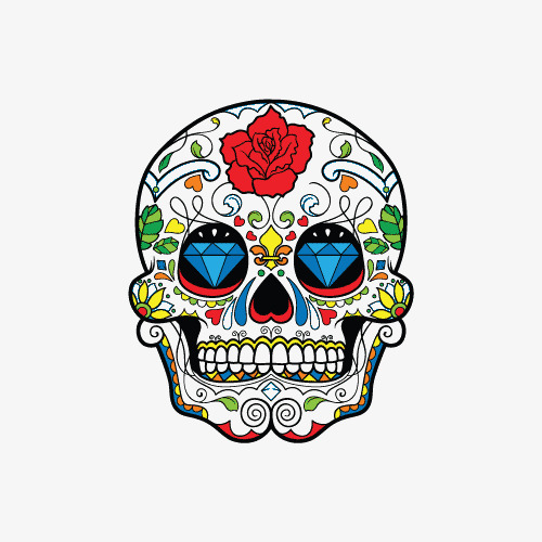 五颜六色的骷髅