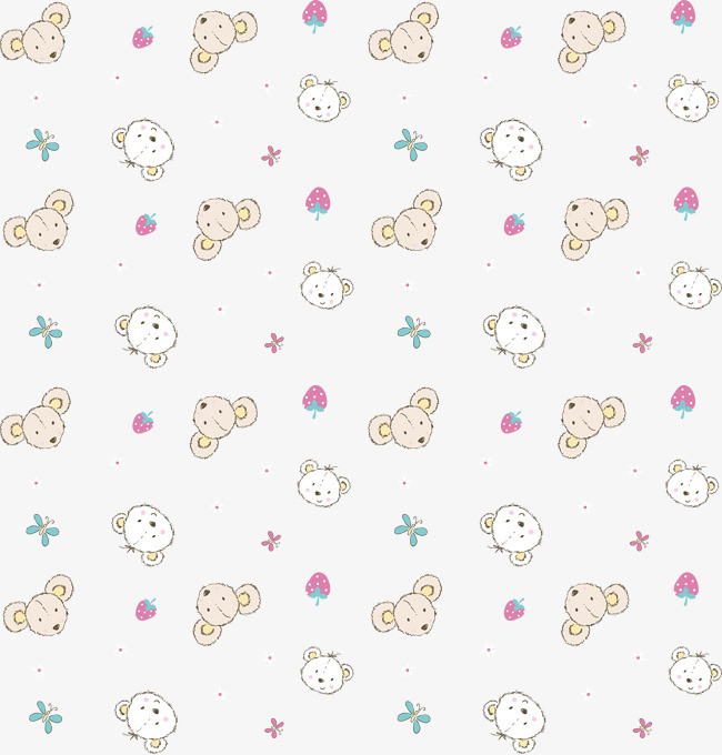 可爱小动物矢量底纹素材包装卡通