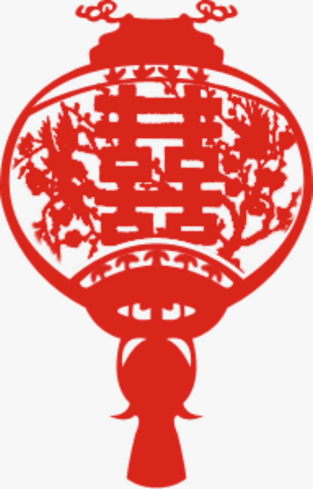 红色窗花剪纸