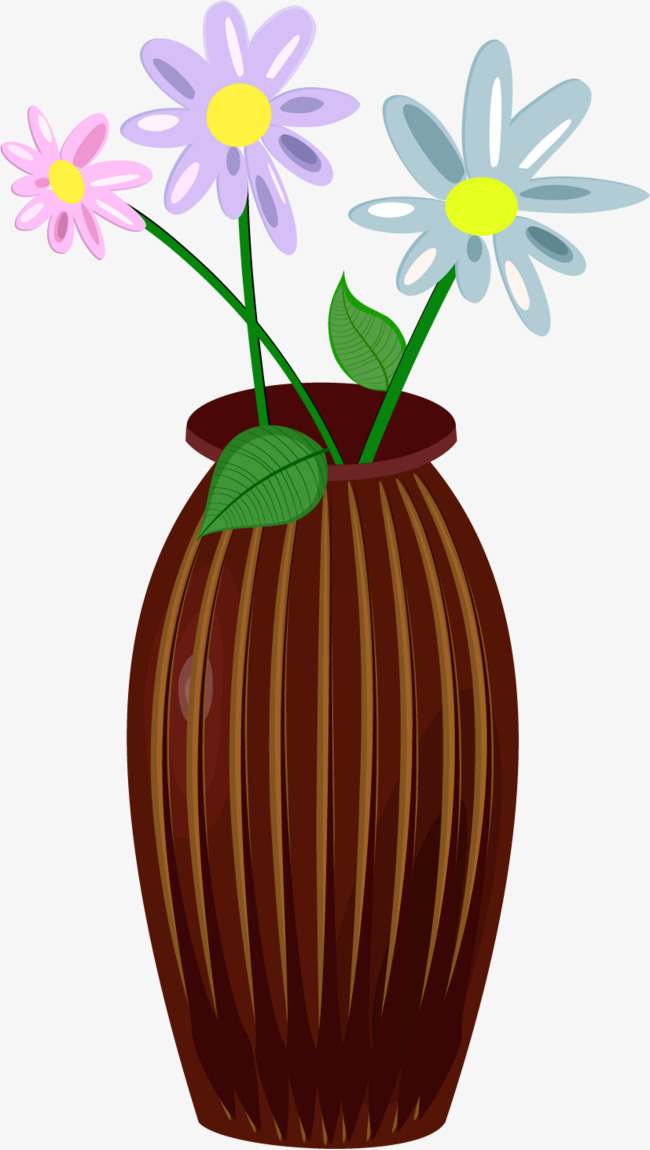 矢量手绘复古花瓶