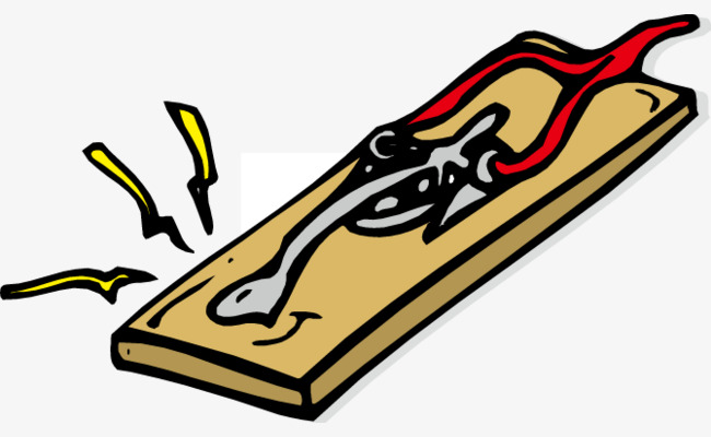 卡通老鼠夹矢量