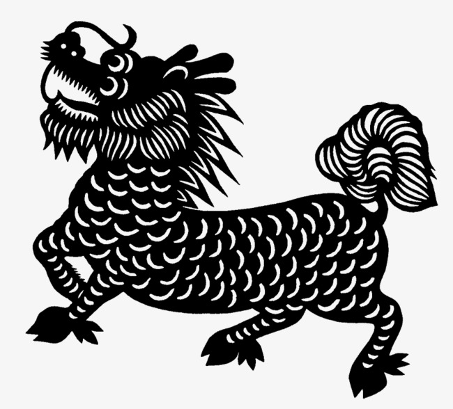 麒麟剪纸