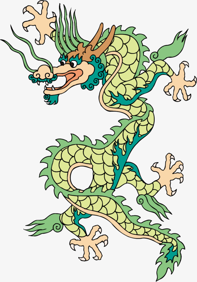 传统中国神龙透明png图