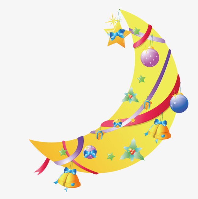 彩色月亮矢量图片下载