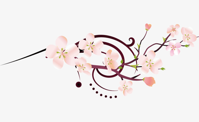 春季 卡通 粉色桃花 装饰图案 免抠图png【免抠元素png】-90设计网