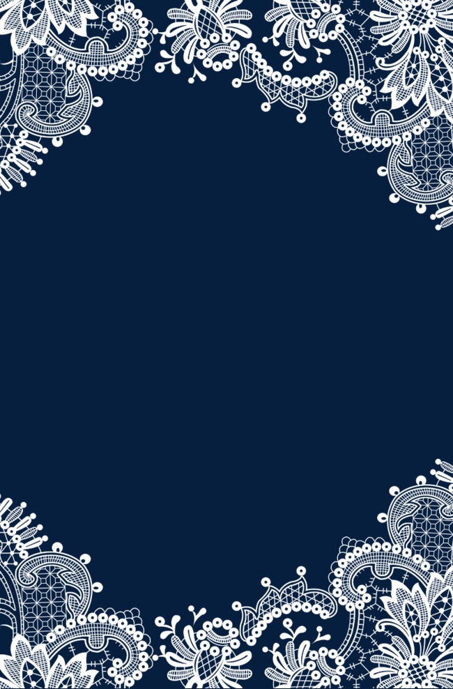 蓝白色花环叶子圆形边框免扣元素【免抠元素png】-90设计网