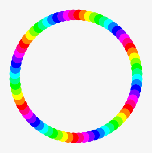 彩色的渐变卡通圆环