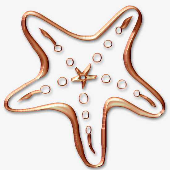 卡通手绘五角星镂空装饰