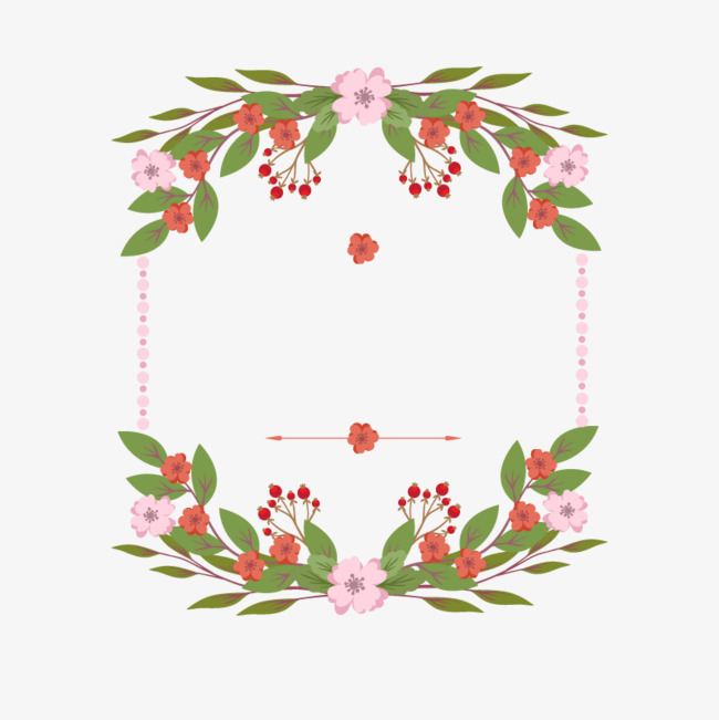 矢量装饰花边框png素材-90设计