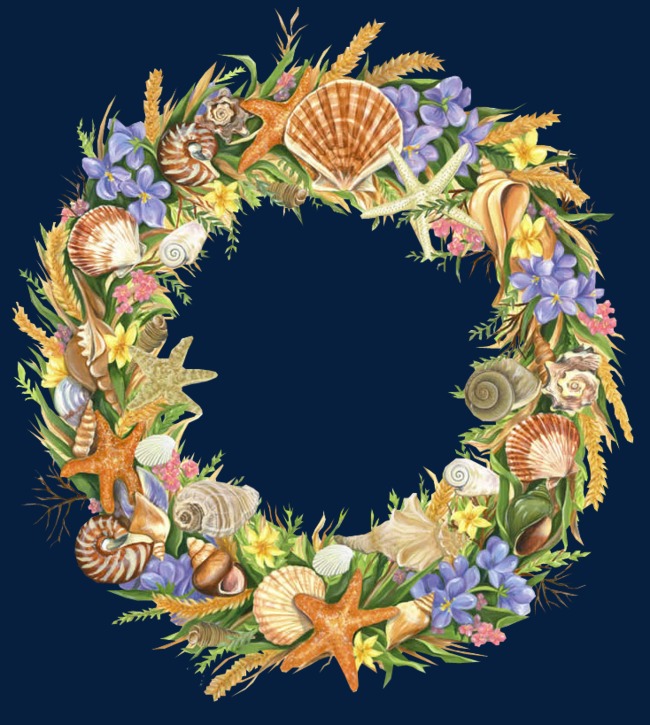 沙滩元素花环