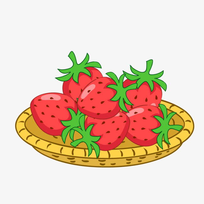 红色草莓盘子