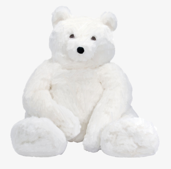 卡通白色小熊玩偶