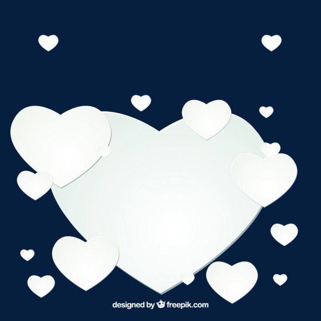 矢量白色心png素材-90设计