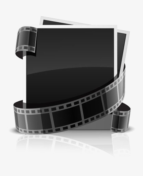 手绘卡通风格胶卷相机照片装饰元素