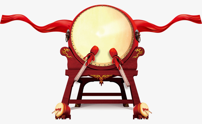 红色喜庆打鼓免费素材下载