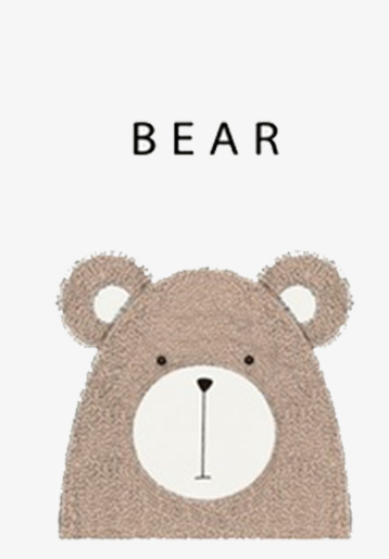 情侣熊手绘卡通插画