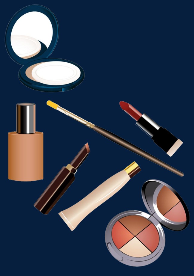 手绘化妆元素集合