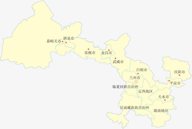 甘肃省全省地图图片