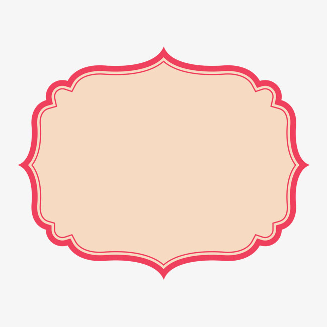粉色边框促销装饰标签png素材-90设计