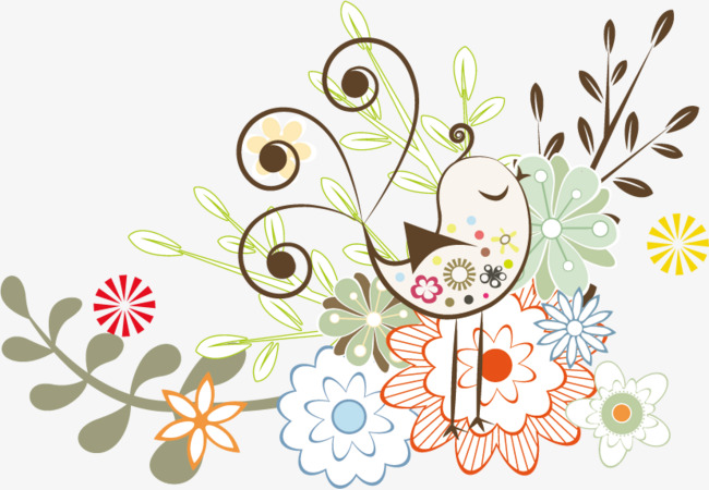 矢量花朵装饰图案免扣素材