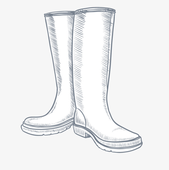 手绘矢量皮靴