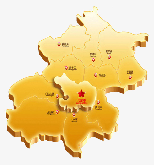 金色北京地图