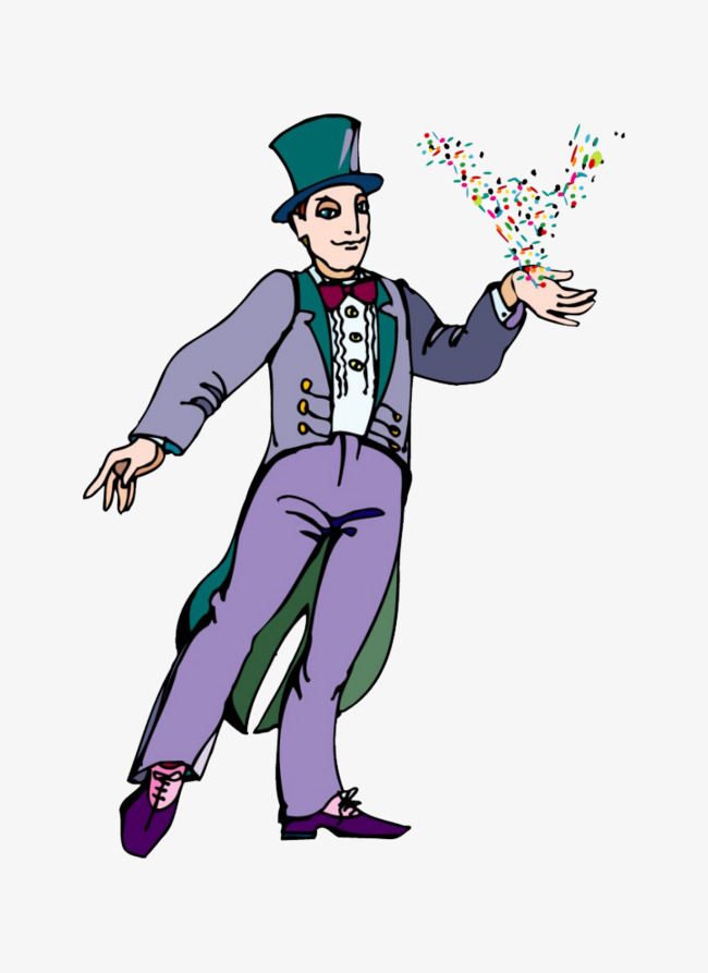 卡通魔术师png素材-90设计