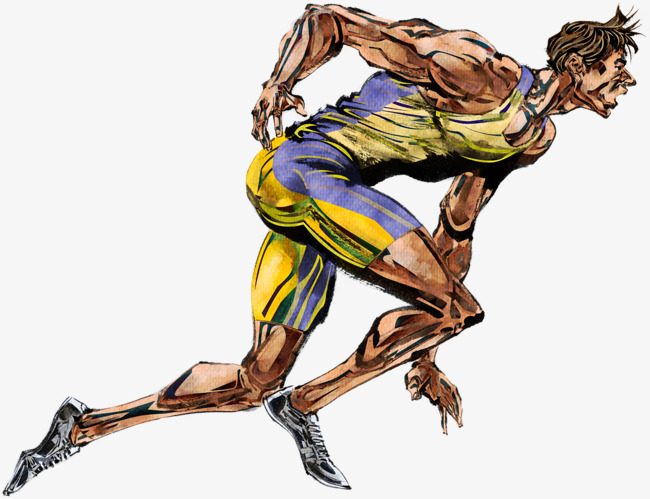 田径运动员插画