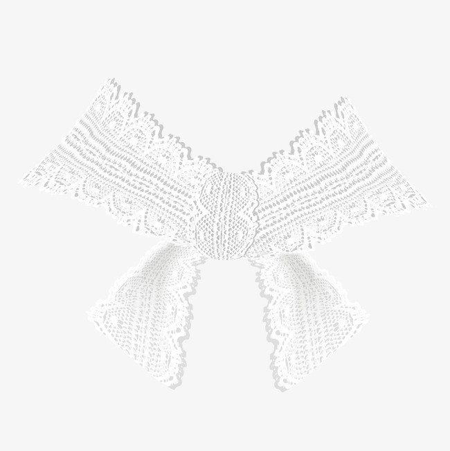 白色蕾丝蝴蝶结装饰