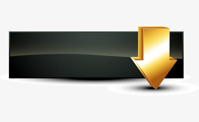 矢量金色箭头黑色标签