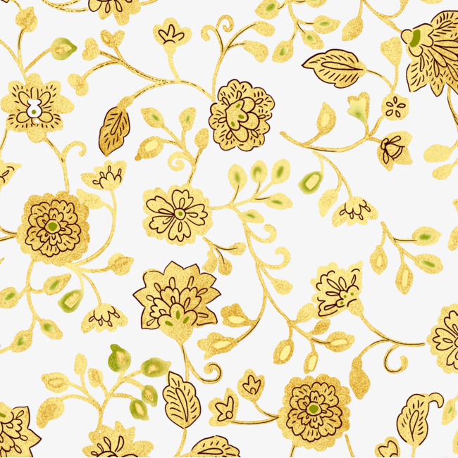 花纹矢量_黄色花纹png素材-90设计