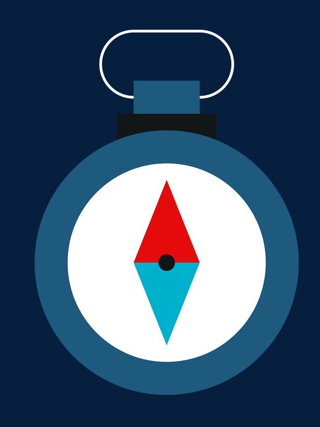 mbe风格指南针矢量免抠图