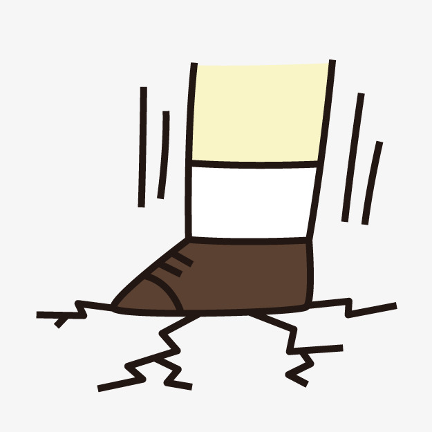 卡通脚踩地震
