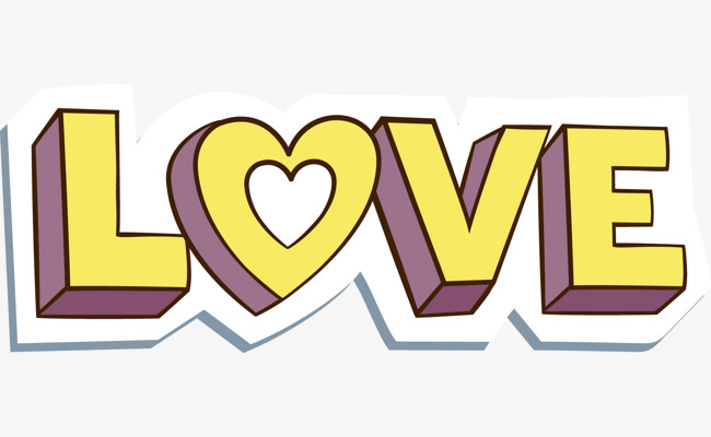矢量简约立体love