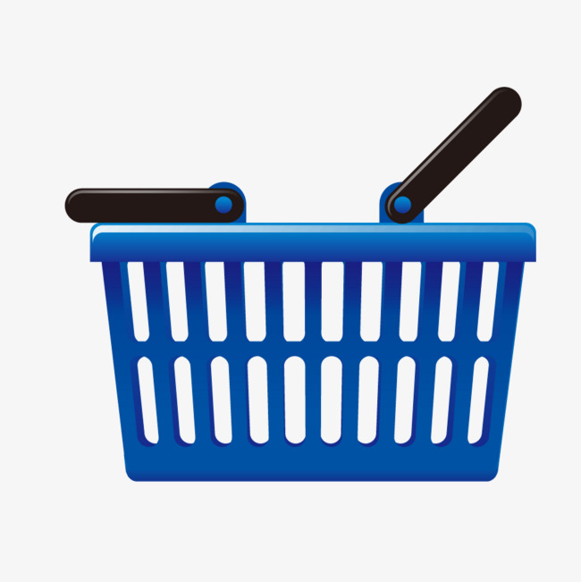 蓝色质感购物篮子