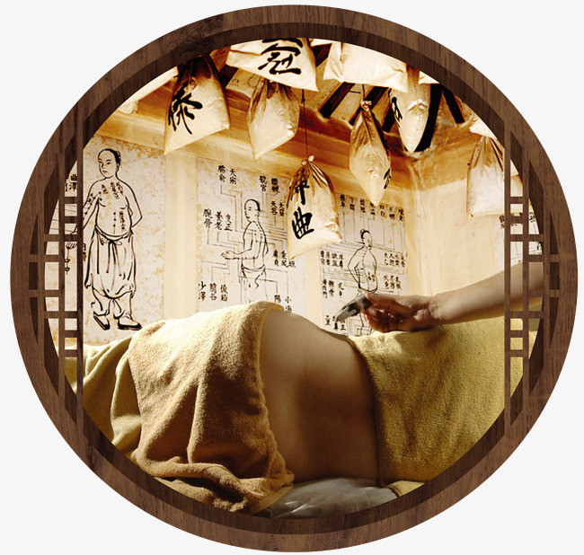 矢量中医按摩素材