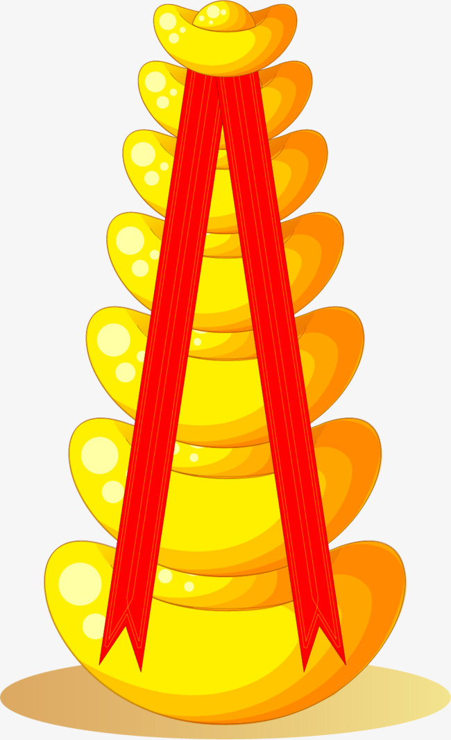 矢量手绘金元宝