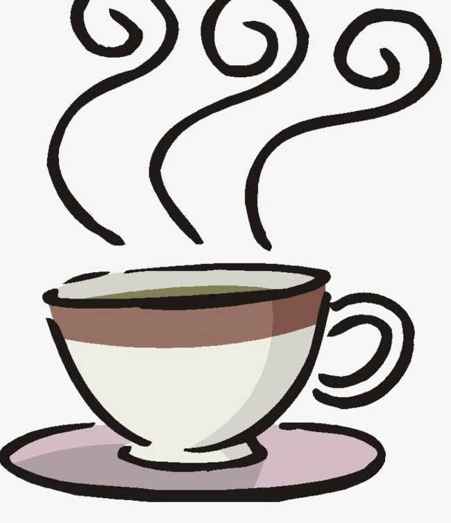 徐徐冒热气的热奶茶免抠png图